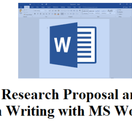 Diploma in Research Proposal and Funding Application Writing with MS Word and Zotero