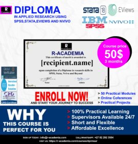 Diploma in Practical Research Methods and Data Analysis: SPSS, Stata, NVivo, and Referencing Tools